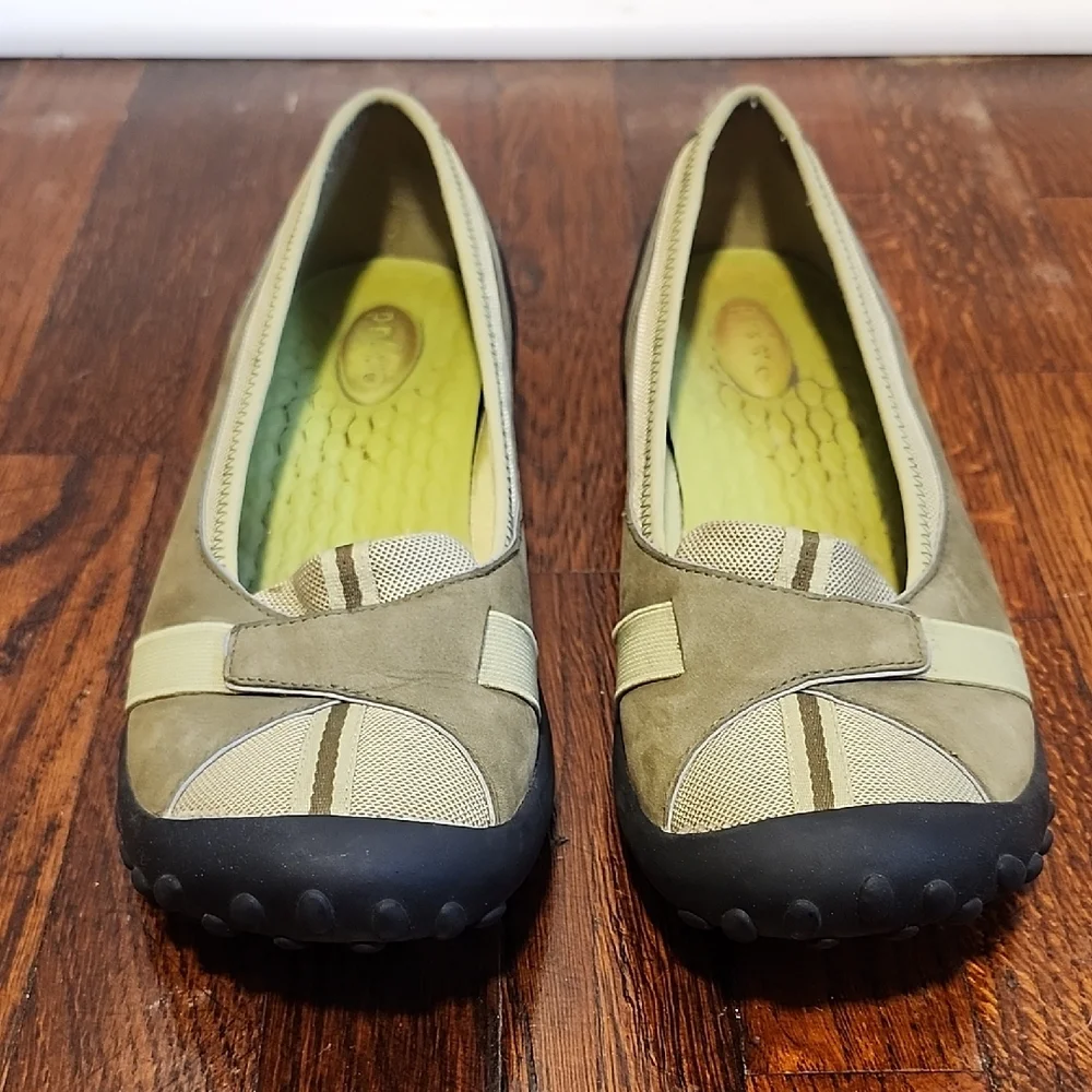 Privo By Clarks Mesa Womens Olive Green Casual Slip On Active Flats Comfort 10 - Picture 3 of 8